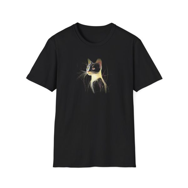 Elegant Whiskers Cat T-Shirt - Cats & Beauty Collection