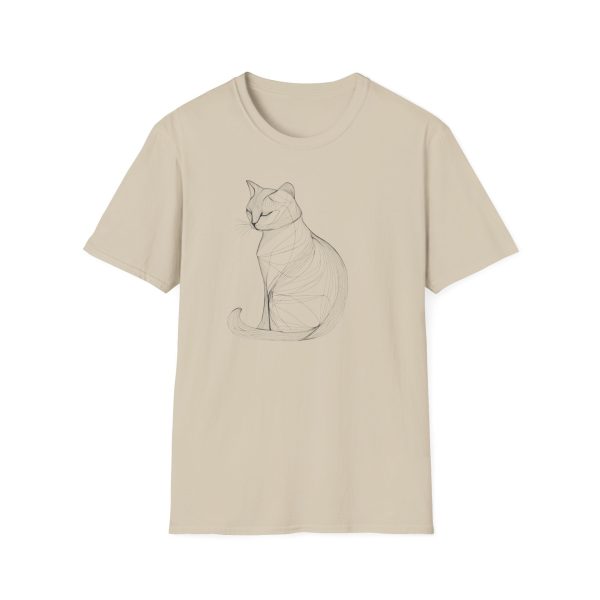 Abstract Line Art Cat T-Shirt - "Cat Minimalist" Collection | BONYTA.Online