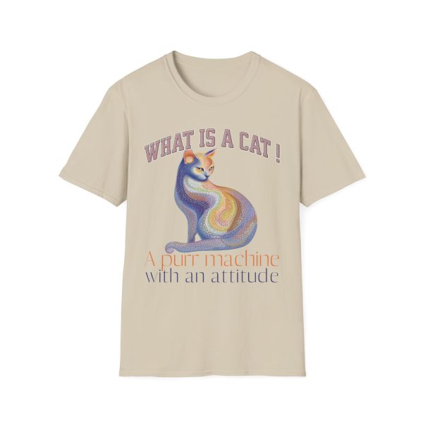 What is a Cat – A Purr Machine with an Attitude Cat Graphic T-Shirt | BONYTA.Online