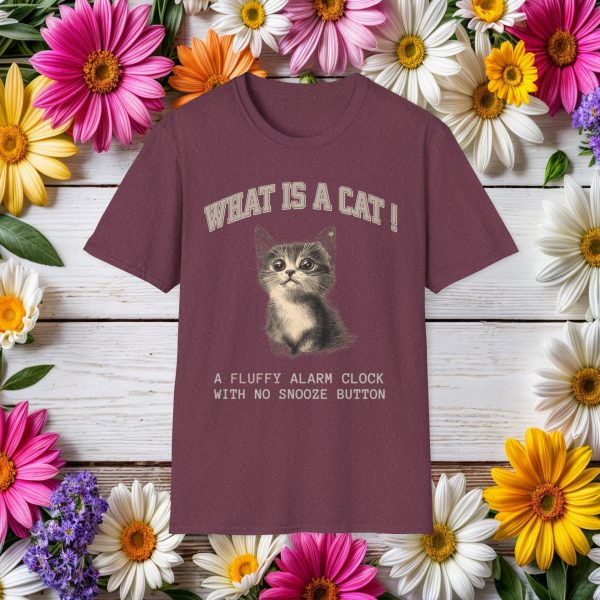 What is a Cat – Fluffy Alarm Clock with No Snooze Button Cat Graphic T-Shirt | BONYTA.Online - Image 6