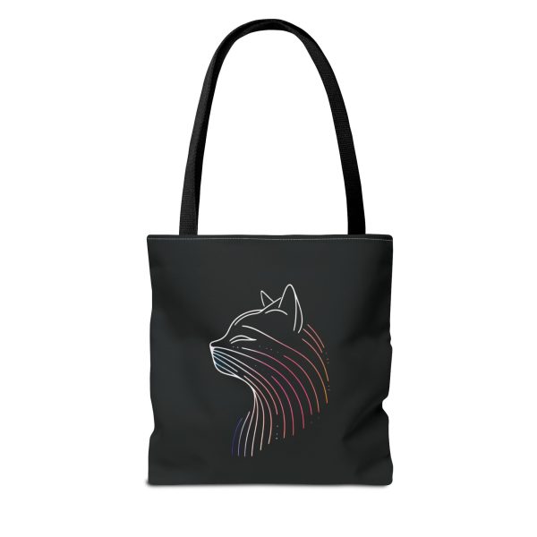 Elegant Rainbow Cat Tote Bag - Double-Sided Design - Image 2