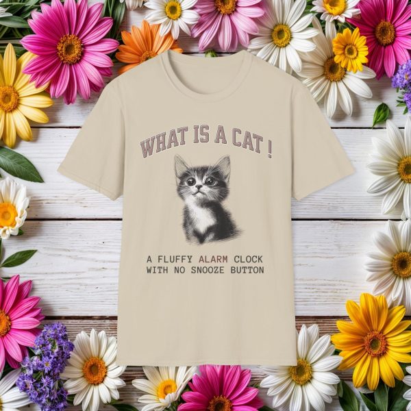 What is a Cat – Fluffy Alarm Clock with No Snooze Button Cat Graphic T-Shirt | BONYTA.Online - Image 13