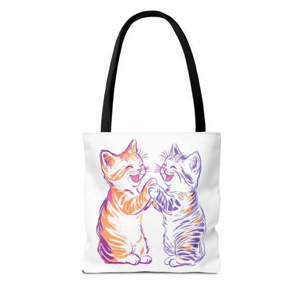 Joyful Cats High-Five Tote Bag - Image 2