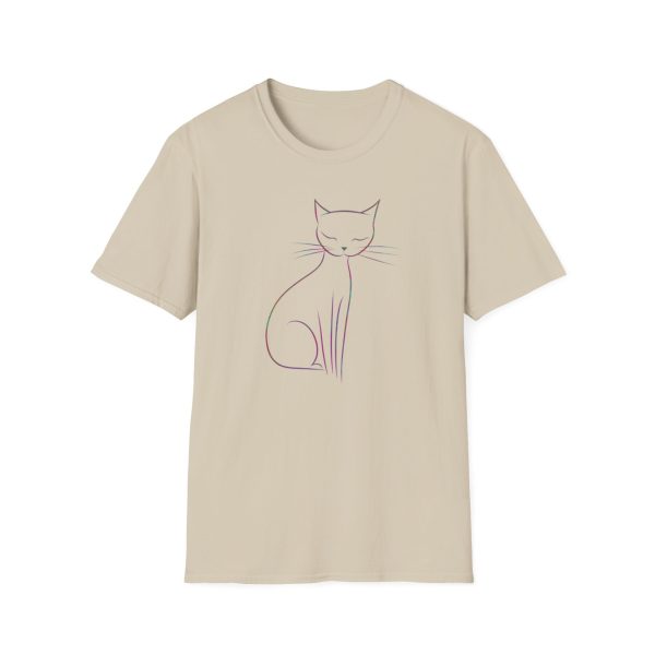 Minimalist Line Art Cat T-Shirt - "Cat Minimalist" Collection | BONYTA.Online