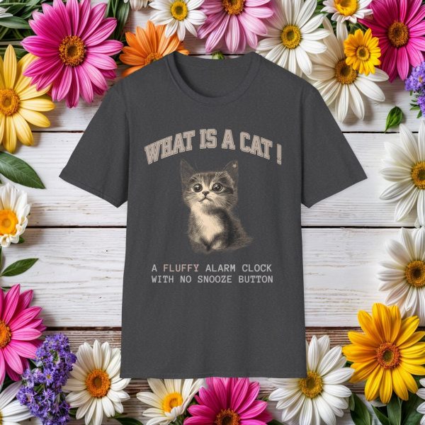 What is a Cat – Fluffy Alarm Clock with No Snooze Button Cat Graphic T-Shirt | BONYTA.Online - Image 9