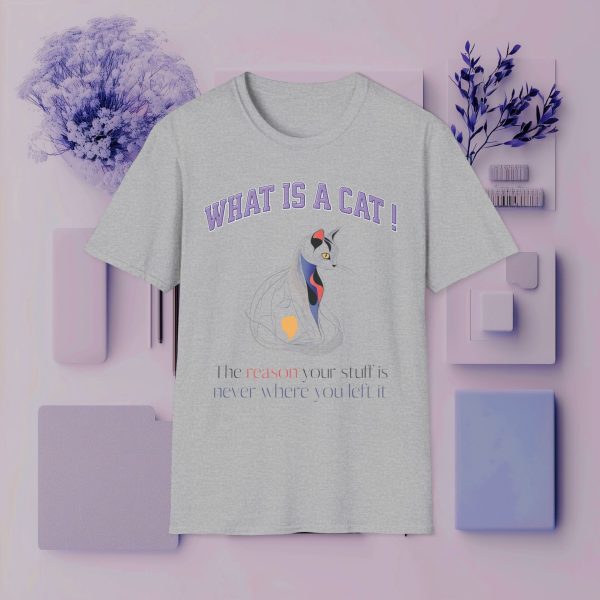 What is a Cat – The Reason Your Stuff is Never Where You Left It Cat Graphic T-Shirt | BONYTA.Online - Image 8