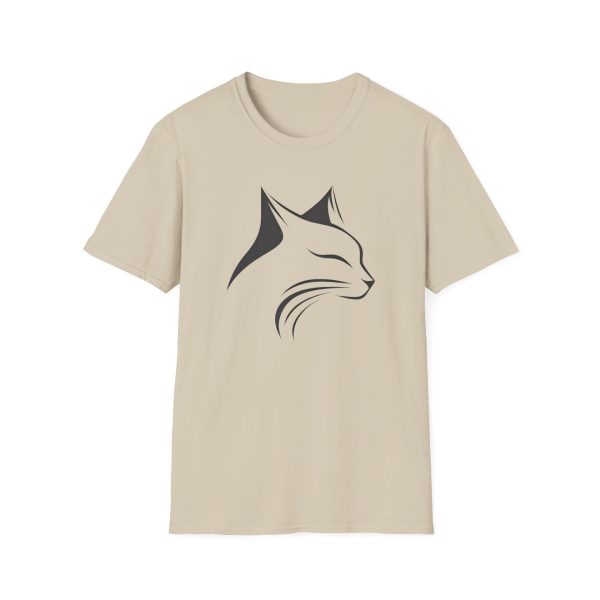 Sleek Cat Profile Minimalist T-Shirt - "Cat Minimalist" Collection | BONYTA.Online