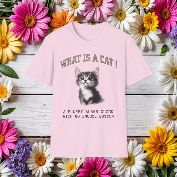 What is a Cat – Fluffy Alarm Clock with No Snooze Button Cat Graphic T-Shirt | BONYTA.Online