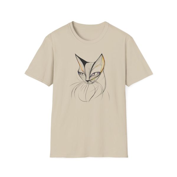 Minimalist Cat Face Line Art T-Shirt - "Cat Minimalist" Collection | BONYTA.Online