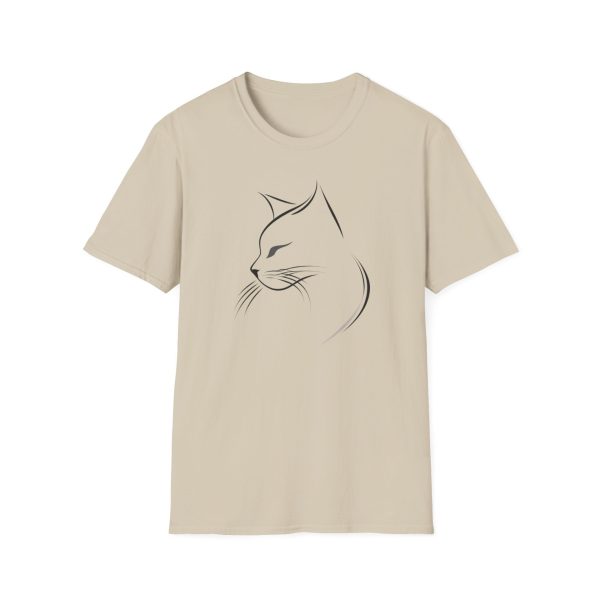 Minimalist Cat Face Line Art T-Shirt - "Cat Minimalist" Collection | BONYTA.Online