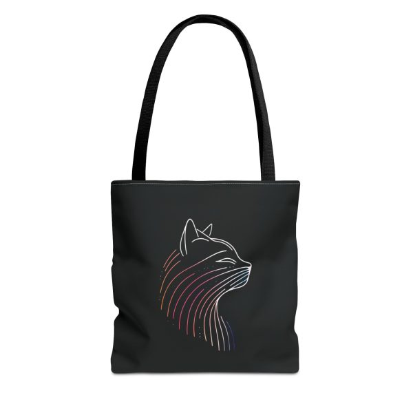 Elegant Rainbow Cat Tote Bag - Double-Sided Design