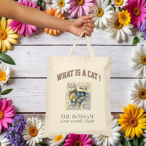 What Is a Cat? The Boss of Your Comfy Chair Tote Bag – Funny Cat Lover Gift - Image 5