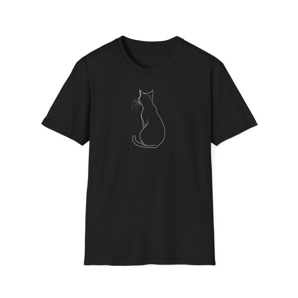 Elegant Feline Silhouette T-Shirt - Cats & Beauty Collection