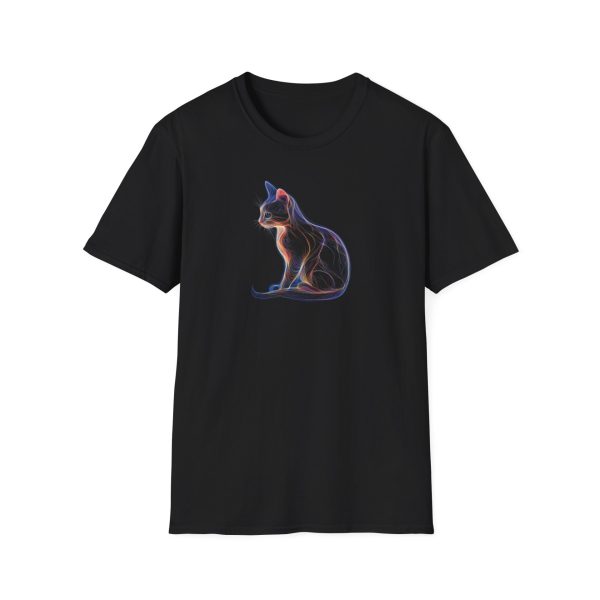 Vibrant Neon Cat Art T-Shirt - Cats & Beauty Collection