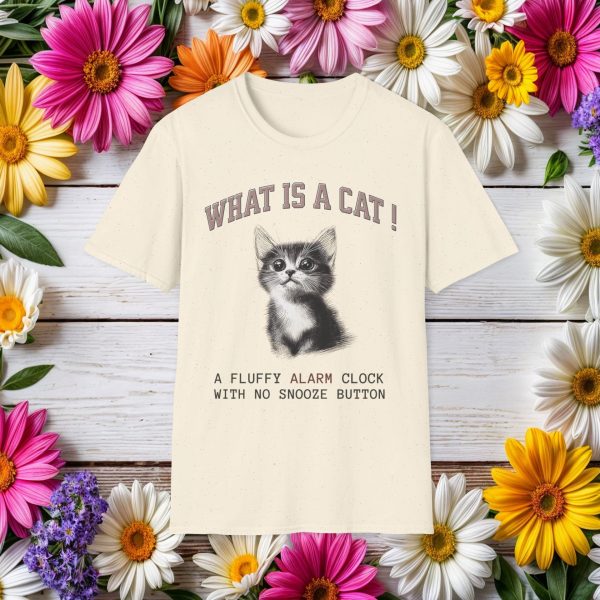 What is a Cat – Fluffy Alarm Clock with No Snooze Button Cat Graphic T-Shirt | BONYTA.Online - Image 10