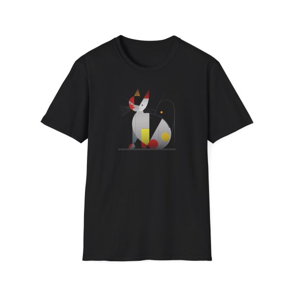 Geometric Cat Art T-Shirt - Cats & Beauty Collection