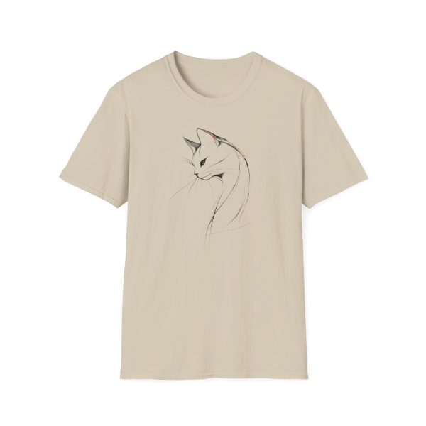 Minimalist Cat Profile Line Art T-Shirt - "Cat Minimalist" Collection | BONYTA.Online