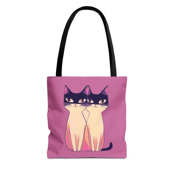 Elegant Duo Cats PinkTote Bag