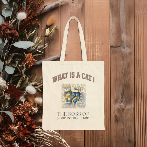 What Is a Cat? The Boss of Your Comfy Chair Tote Bag – Funny Cat Lover Gift - Image 4