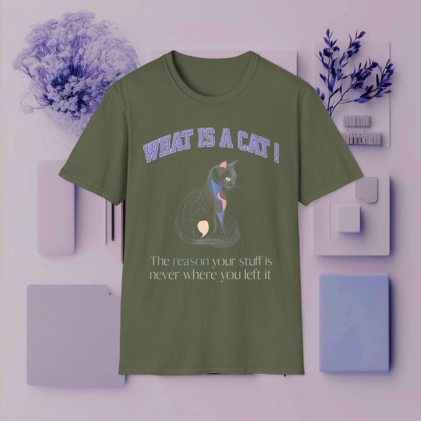 What is a Cat – The Reason Your Stuff is Never Where You Left It Cat Graphic T-Shirt | BONYTA.Online - Image 11