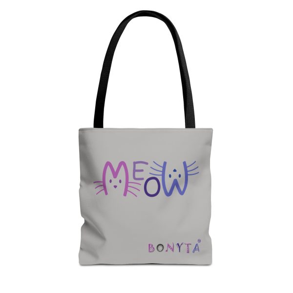 "MEOW Whisker Art" Tote Bag - Gray Edition