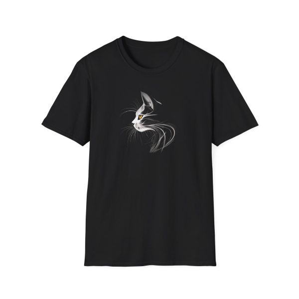 Elegant Cat Profile T-Shirt - Cats & Beauty Collection