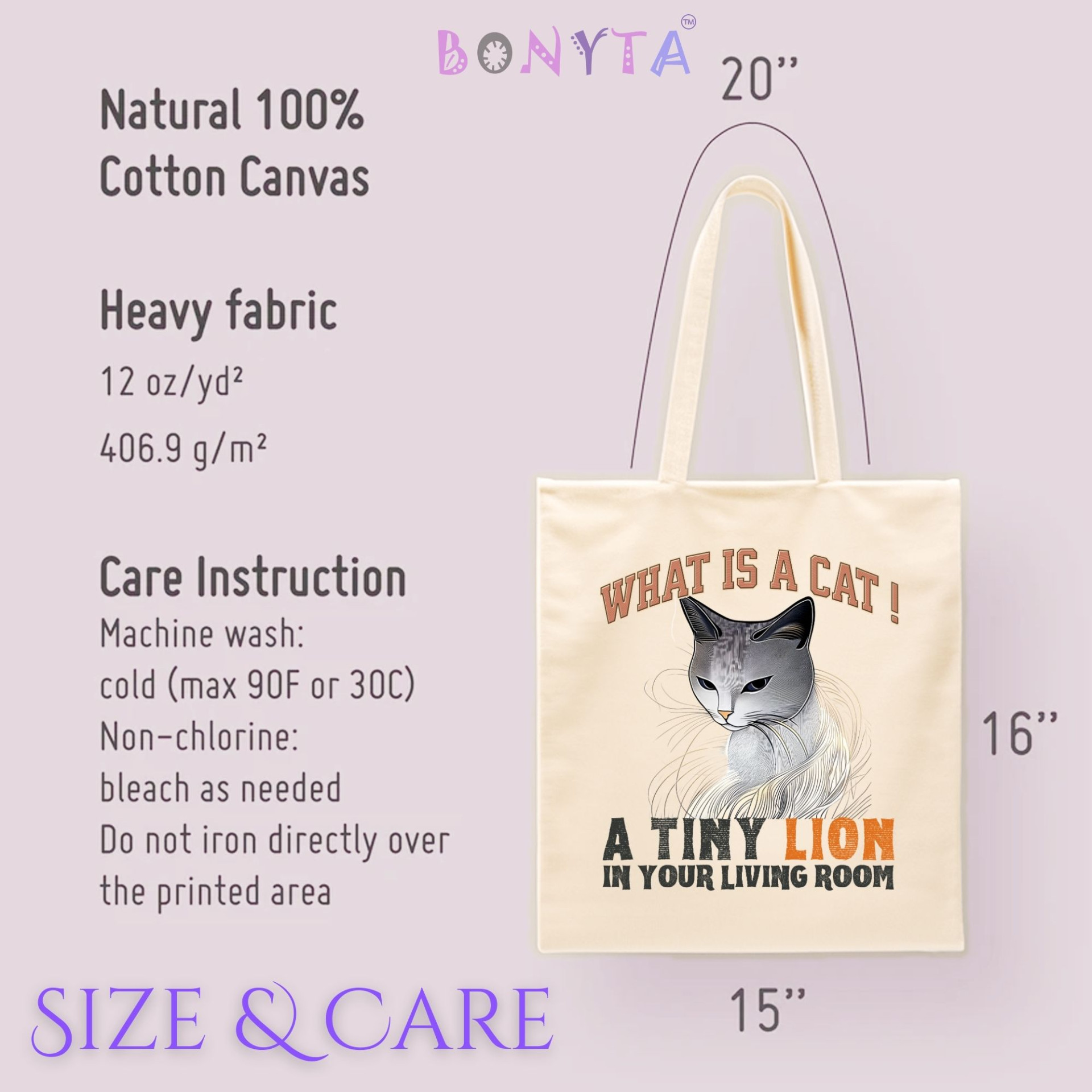 What Is a Cat? A Tiny Lion in Your Living Room Tote Bag – Fun Cat Lover Gift - Image 7