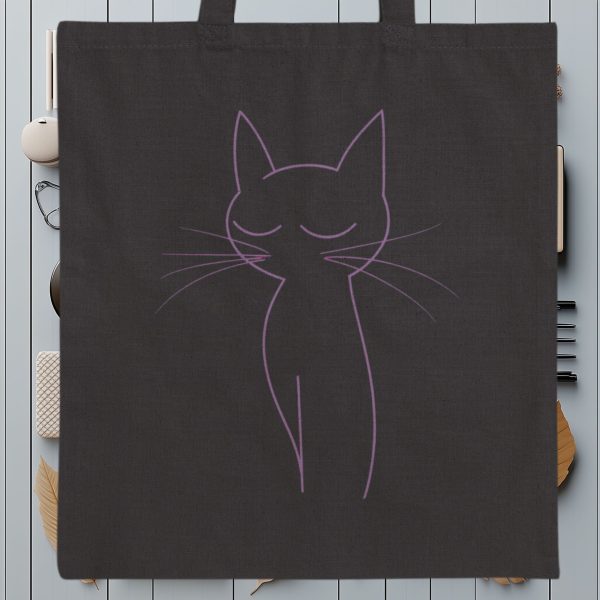 Cats Minimalism Tote Bag - Serene Cat Silhouette Design - Image 8