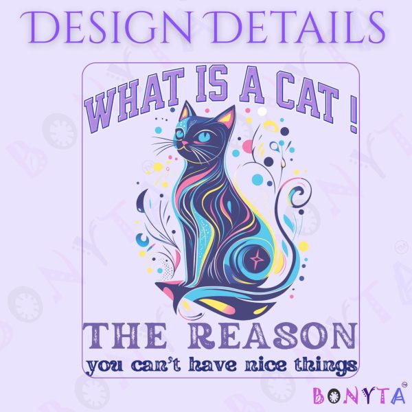 What Is a Cat? The Reason You Can’t Have Nice Things Tote Bag – Funny Cat Lover Gift - Image 6