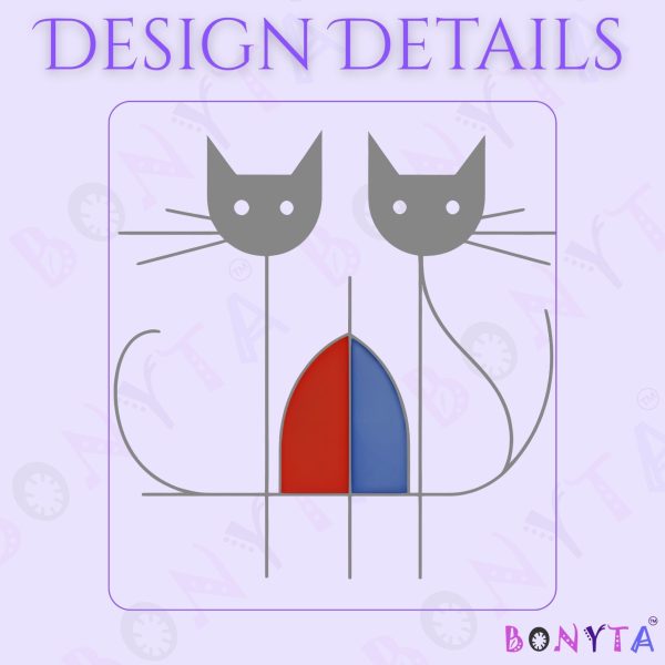 Cats Minimalism Tote Bag - Double Cat Abstract Design - Image 6