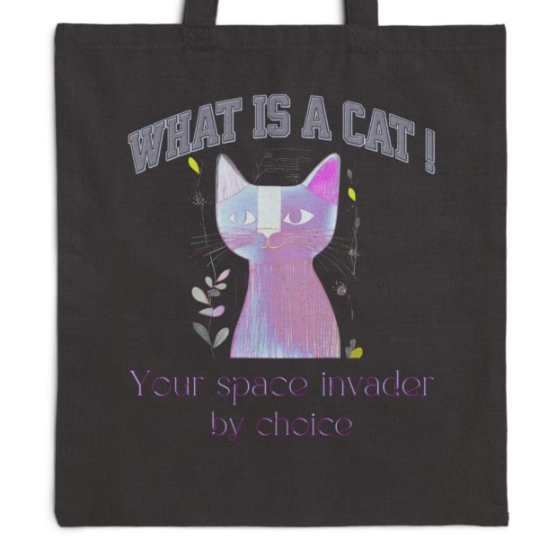 What Is a Cat? Your Space Invader by Choice Tote Bag – Funny Cat Lover Gift - Image 8