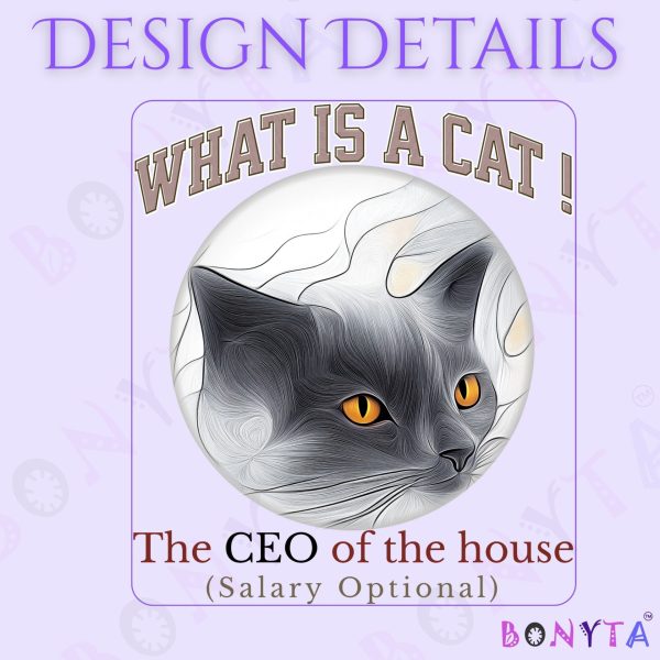 What Is a Cat? The CEO of the House (Salary Optional) Tote Bag – Funny Cat Lover Gift - Image 6