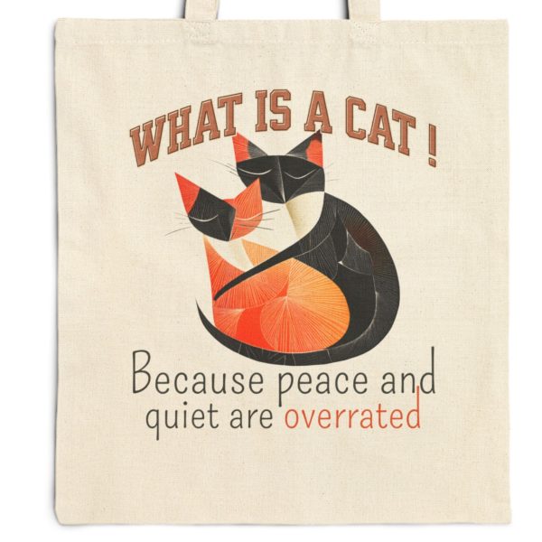 What Is a Cat? The Queen of Everything Except the Vacuum Tote Bag – Funny Cat Lover Gift - Image 9