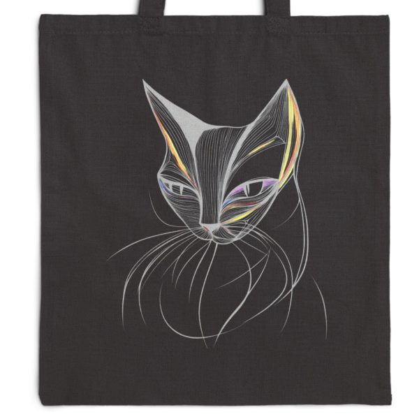 Cats Minimalism Tote Bag - Artistic Cat Face Line Drawing - Image 8