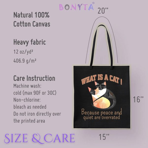 What Is a Cat? The Queen of Everything Except the Vacuum Tote Bag – Funny Cat Lover Gift - Image 7