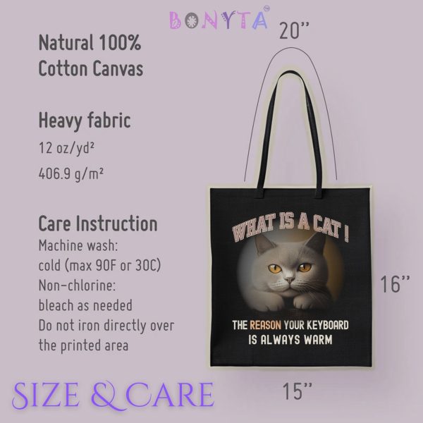 What Is a Cat? The Reason Your Keyboard Is Always Warm Tote Bag – Perfect Gift for Cat Lovers - Image 8