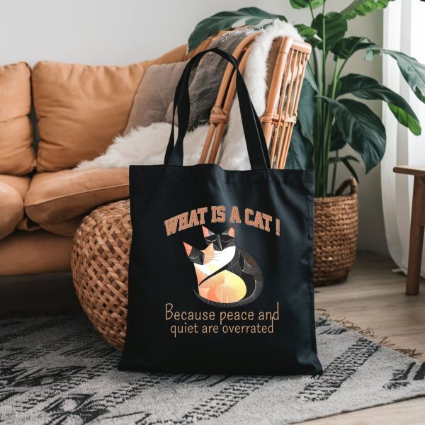 What Is a Cat? The Queen of Everything Except the Vacuum Tote Bag – Funny Cat Lover Gift - Image 4