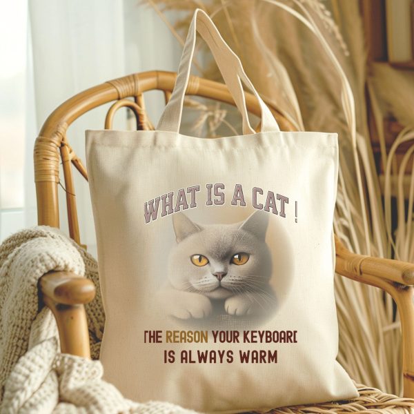 What Is a Cat? The Reason Your Keyboard Is Always Warm Tote Bag – Perfect Gift for Cat Lovers