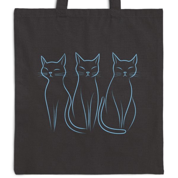 Cats Minimalism Tote Bag - Trio of Elegant Cat Silhouettes - Image 8