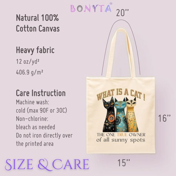 What Is a Cat? The One True Owner of All Sunny Spots Tote Bag – Funny Cat Lover Gift - Image 7