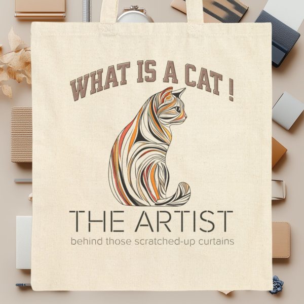 What is a Cat? The Artist Behind the Scratched-Up Curtains Tote Bag - Image 9