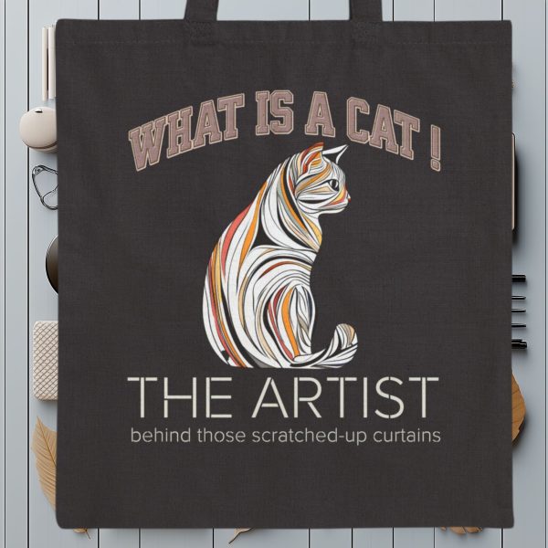 What is a Cat? The Artist Behind the Scratched-Up Curtains Tote Bag - Image 8