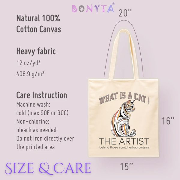 What is a Cat? The Artist Behind the Scratched-Up Curtains Tote Bag - Image 7