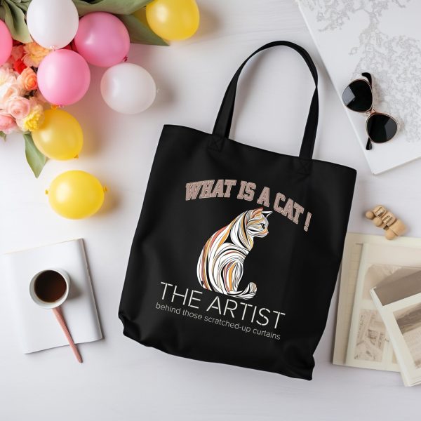 What is a Cat? The Artist Behind the Scratched-Up Curtains Tote Bag - Image 5