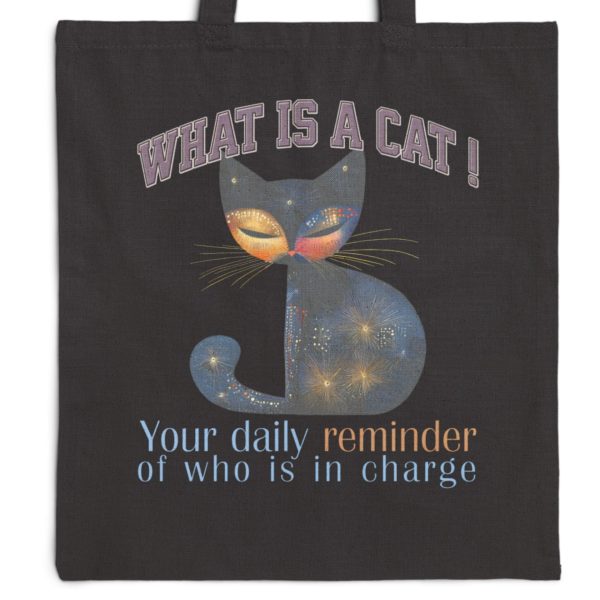 What Is a Cat? Your Daily Reminder of Who Is in Charge Tote Bag – Funny Cat Lover Gift - Image 8