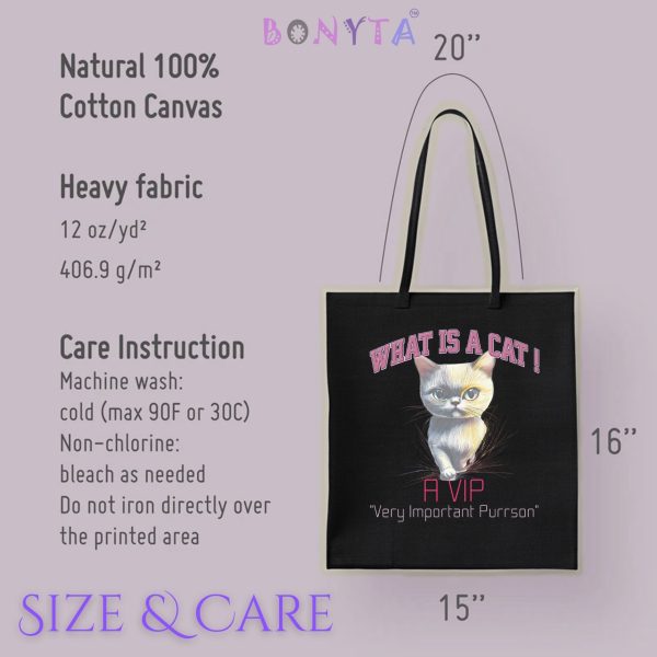 What is a Cat? A VIP (Very Important Purrson) Tote Bag - Image 7