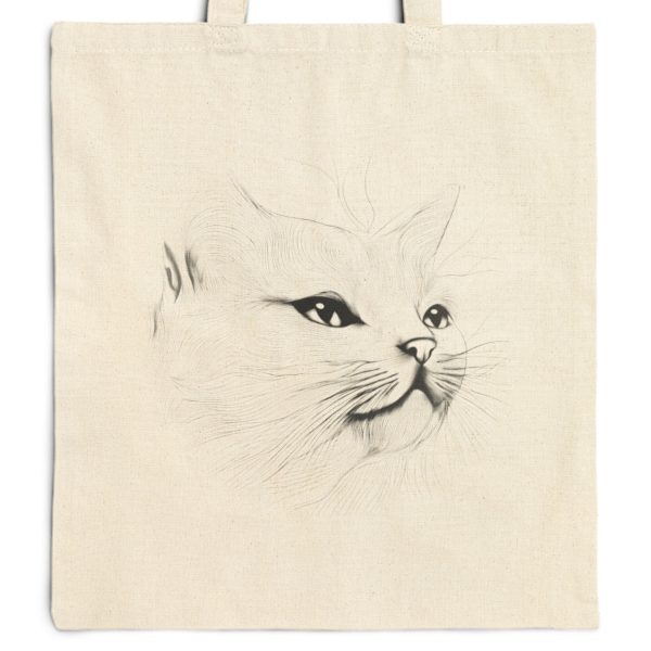 Cats Minimalism Tote Bag - Elegant Cat Profile Sketch - Image 9