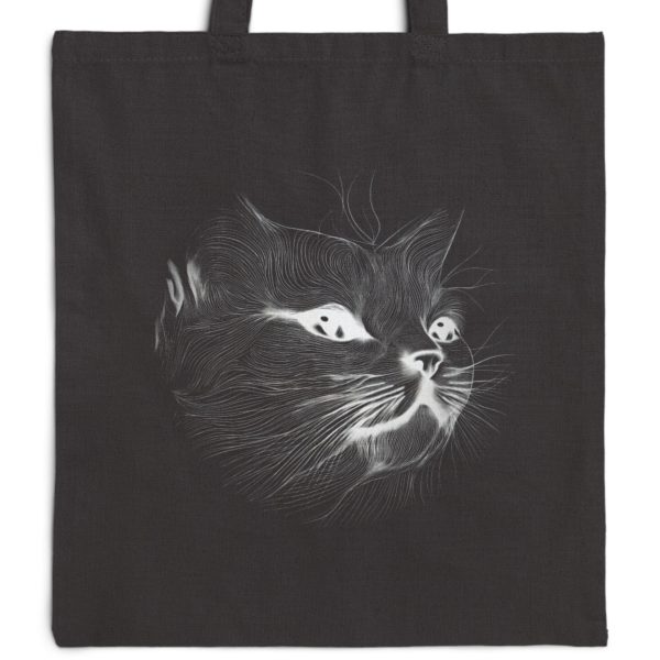 Cats Minimalism Tote Bag - Elegant Cat Profile Sketch - Image 8