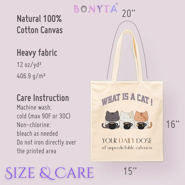 What is a Cat? Your Daily Dose of Unpredictable Cuteness Tote Bag - Image 7