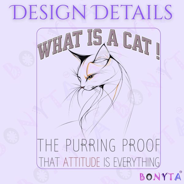 What Is a Cat? The Purring Proof That Attitude Is Everything Tote Bag – Fun Cat Lover Gift - Image 6